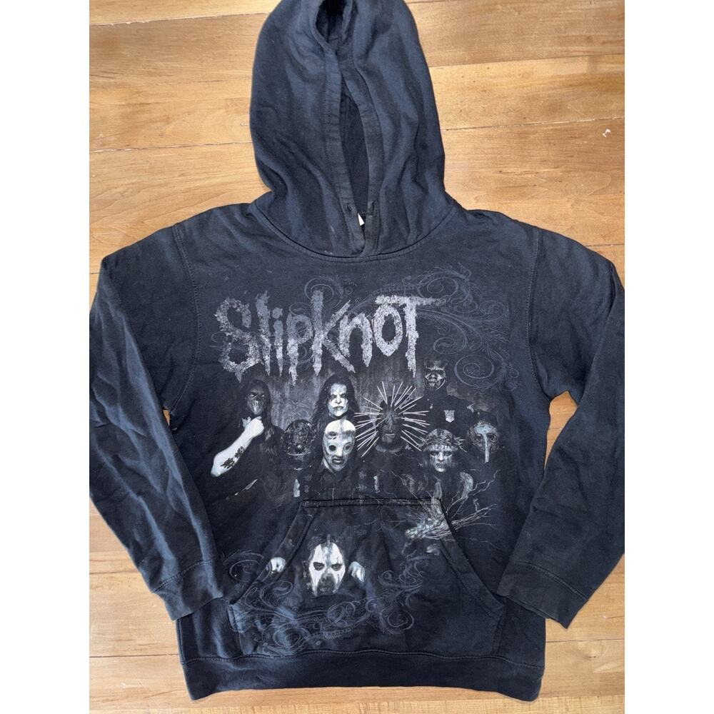 Vintage Slipknot Band pullover Graphic hoodie Tour Concert Double Sides Sz Small